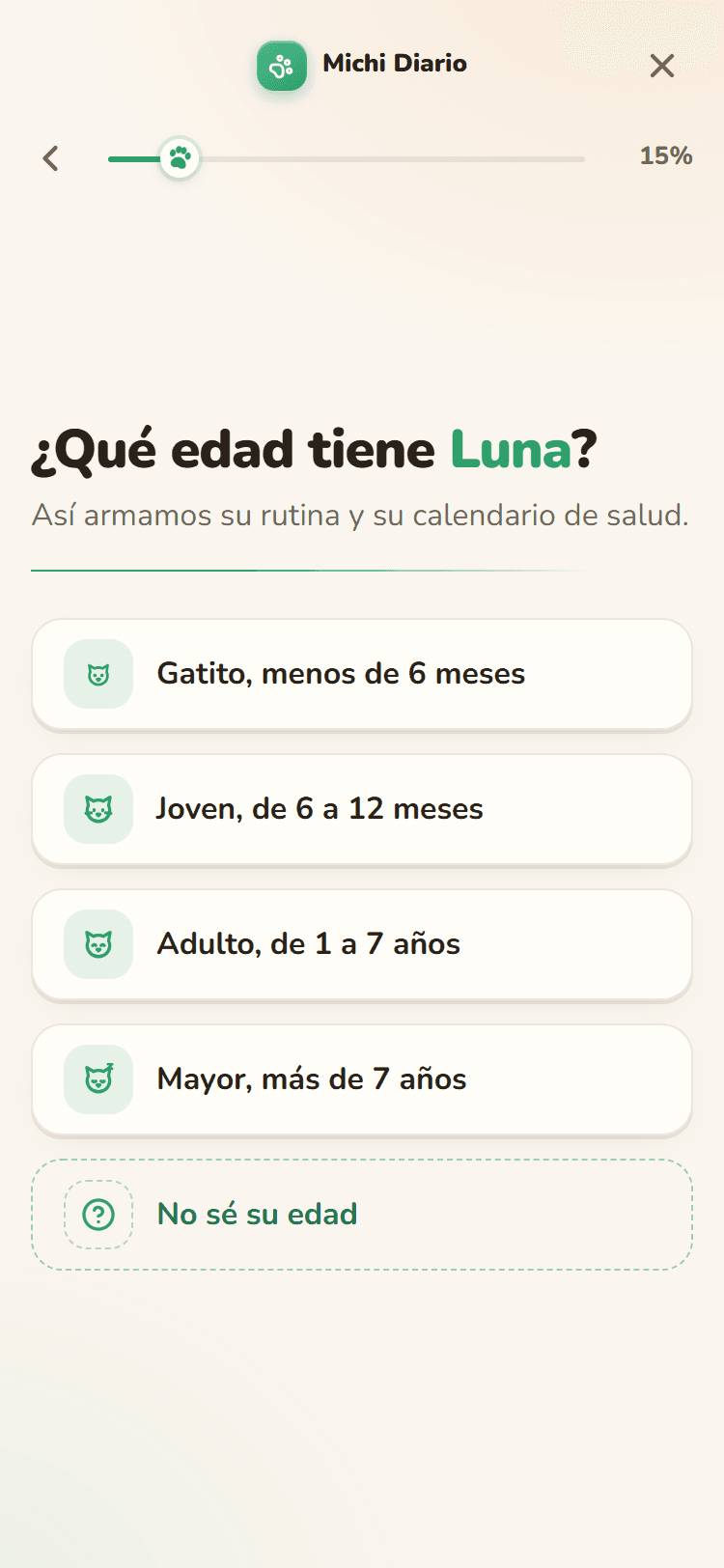 Pregunta del inicio: qué edad tiene Luna